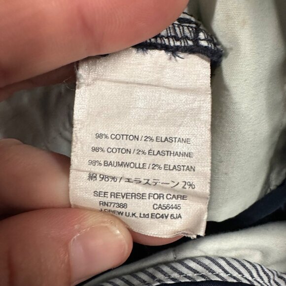 J.Crew Womens 2 Navy Flat Front Chino Shorts Cotton Casual Summer Wear - Picture 7 of 10